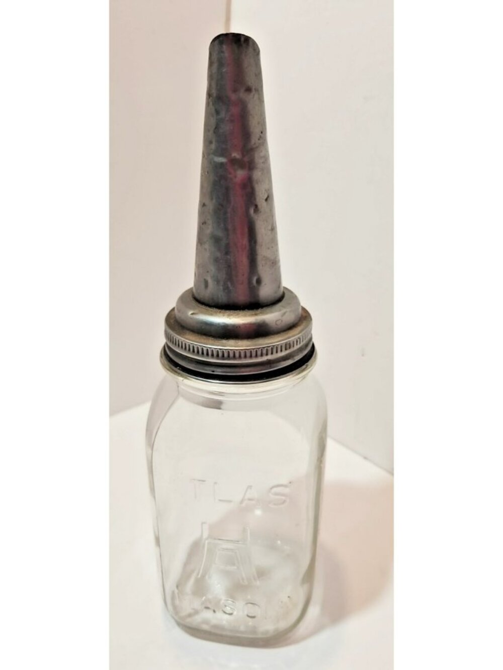 Vintage Atlas Mason Jar Oil Spout Jar